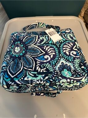 Vera Bradley Blue Teal Navy Floral Travel Bag